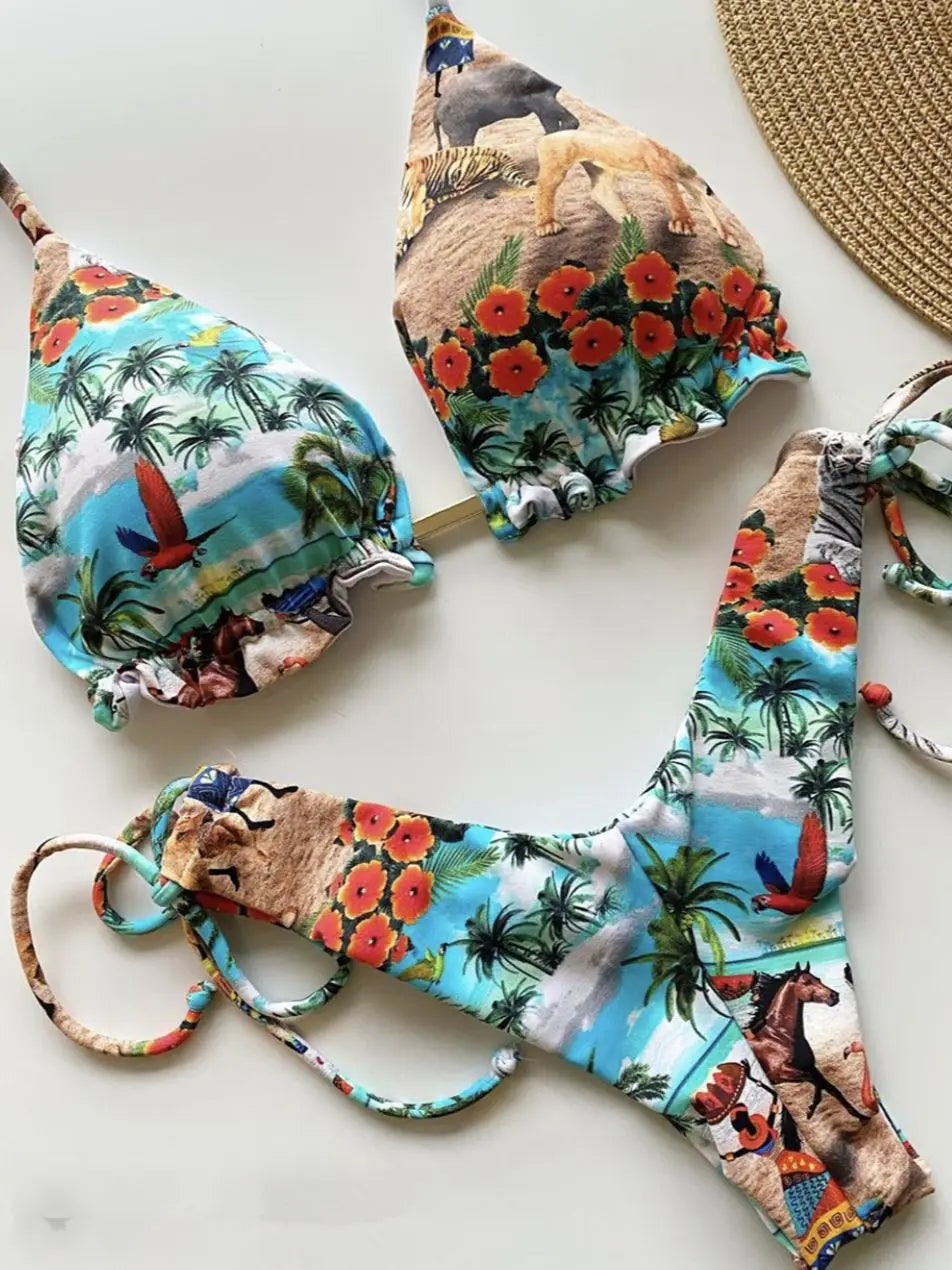 Biquíni Feminino Acolchoado – Verão & Piscina